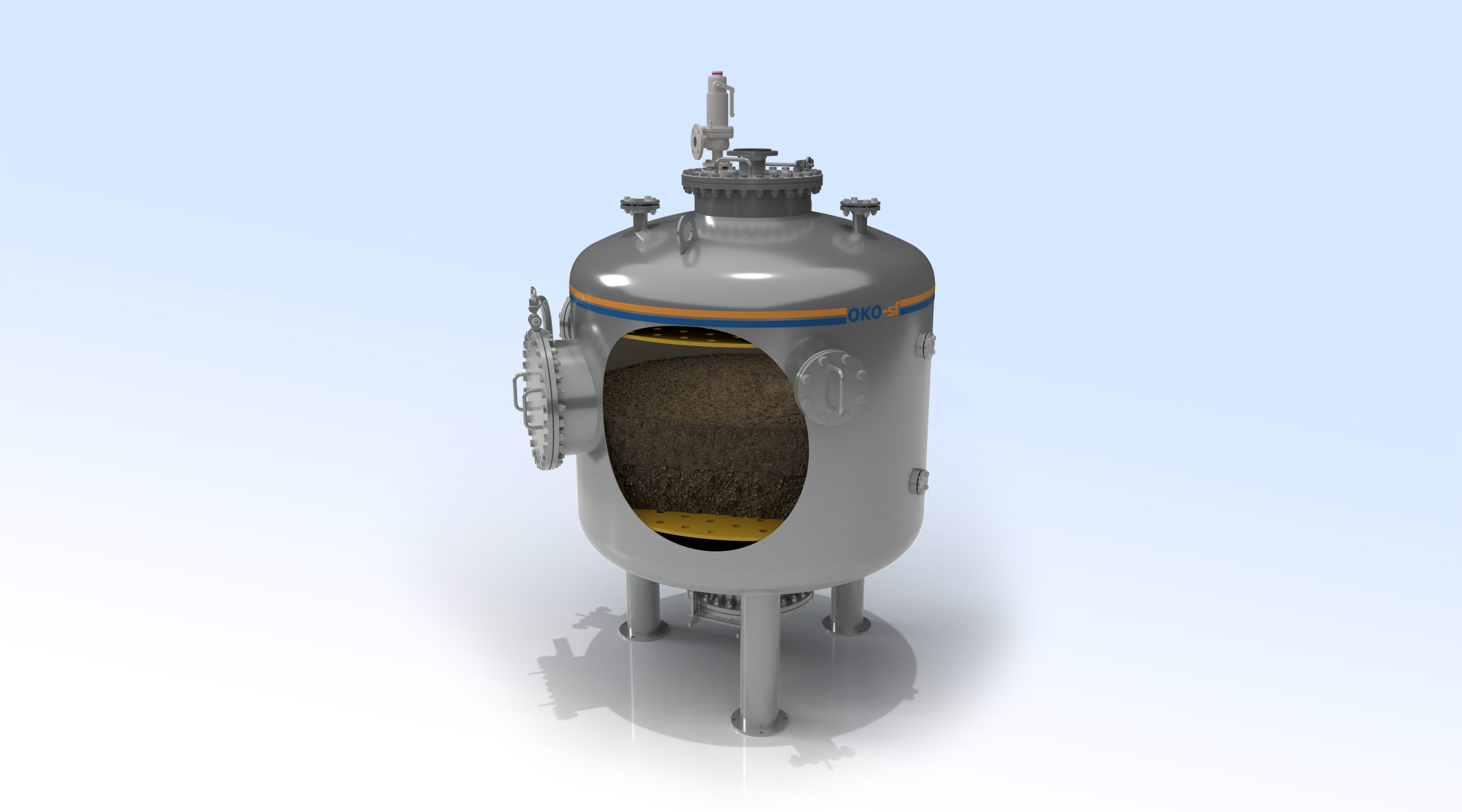 Kiesfilter Feinstfiltration von Abwasser OKO-sf
